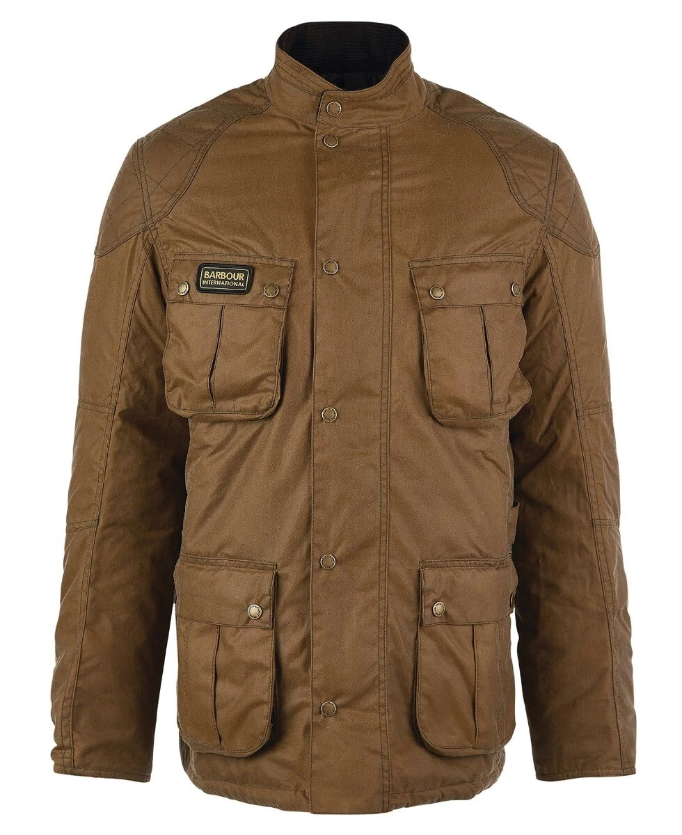 Barbour International Winter Lockseam Wax Jacket Sand | eBay