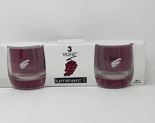 NEW Amtrak Acela Luminarc Vigne Glassware 3-Pack  20 cl = 6 3/4 oz FREE SHIPPING