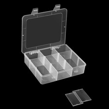 9 Grids Plastic Storage Compartment Organizer Container with Adjustable Dividers