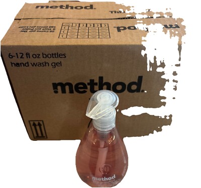 1 Case Of Method Gel Hand Soap, Pink Grapefruit, 12 Ounces each. Carton Of 6.