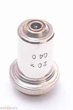   MICROSCOPE LENS REICHERT, WINKEL, ZEISS, LEITZ 20X 0.40 NICKEL PLATED