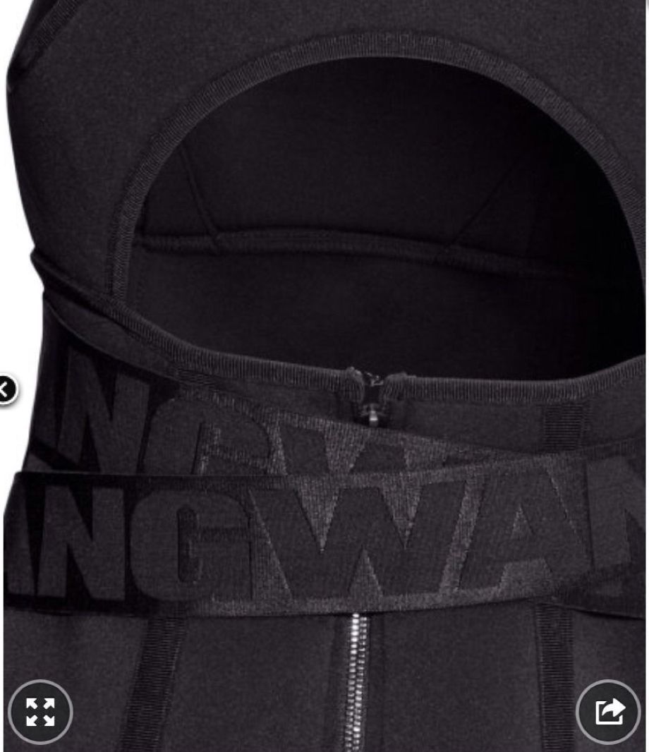 NWT Alexander Wang x H&M Black Neoprene Scuba Sleeveless Bodycon Dress SZ 8 thumbnail 2