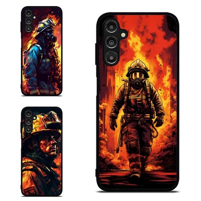 Abstract Firefighter Flame Protective Cover For Samsung S21 S22 S23 S24 FE Ultra