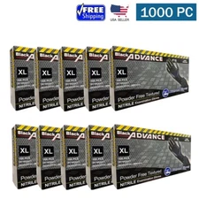 6 Mil Black Heavy Duty Thick Nitrile Exam Gloves  Case Of 1000 PC S M L XL XXL