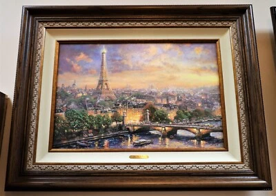 Thomas Kinkade 'Paris, City of Love' COA 6/80 A/P 18" x 27" - Image 1 of 2
