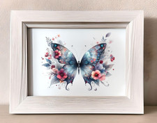 Butterfly Wall Art Print, Beautiful Butterfly Print, Butterfly Floral Wall Art