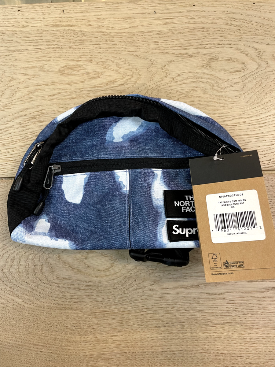 SUPREME THE NORTH FACE DENIM WAIST BAG/ BLUE / OS