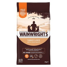 Wainwright's Light Small Breed Adult Dry Dog Food (Turkey & Rice, 2kg) BNIB UK