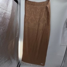 Gift Fm. Jerusalem 100 Cashmere Paisley Pashmina Shawl Scarf Camel Brown Luxury