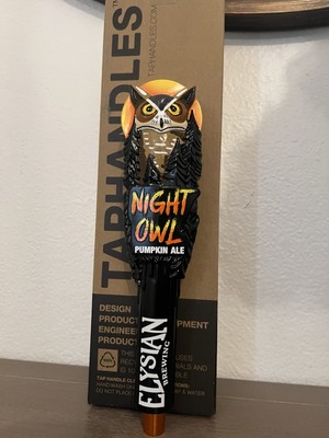 Elysian Brewing Night OWL BEER Tap Handle Pumpkin Ale NEW