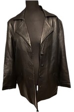 Vera Pelle Italian Women Leather Blazer Jacke...