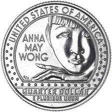 2022 S American Women Quarter Anna May Wong Gem BU CN-Clad