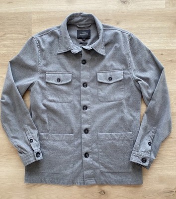 Dressmann Of Norway Men s Shacket Size L Slim Fit Gray Made In India