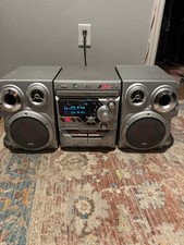 JVC MX-G500 Stereo System with 3-CD Changer Tested Working No Remote