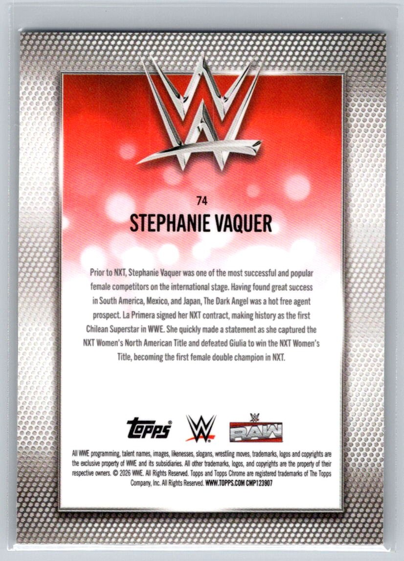 Stephanie Vaquer - 2026 Topps Chrome WWE #74 Wrestling Card | eBay