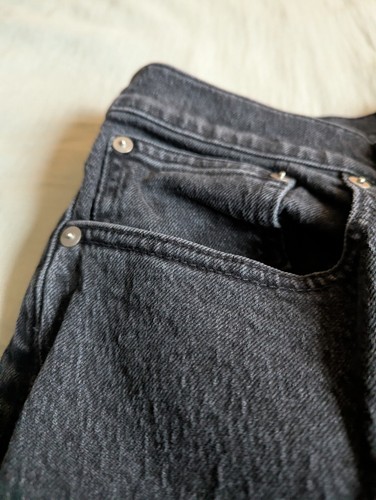 Madewell Damskie Slim Boy Jean 29 Czarne Prane lata 90. Vintage Fade - Zdjęcie 3 z 11