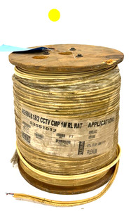 RG59U & 18/2 CCTV CMP 1M RL NAT COAX CABLE 1,000 FT