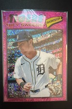 2026 Topps Heritage - Trey Sweeney #203 Chrome Pink Sparkle Refractor