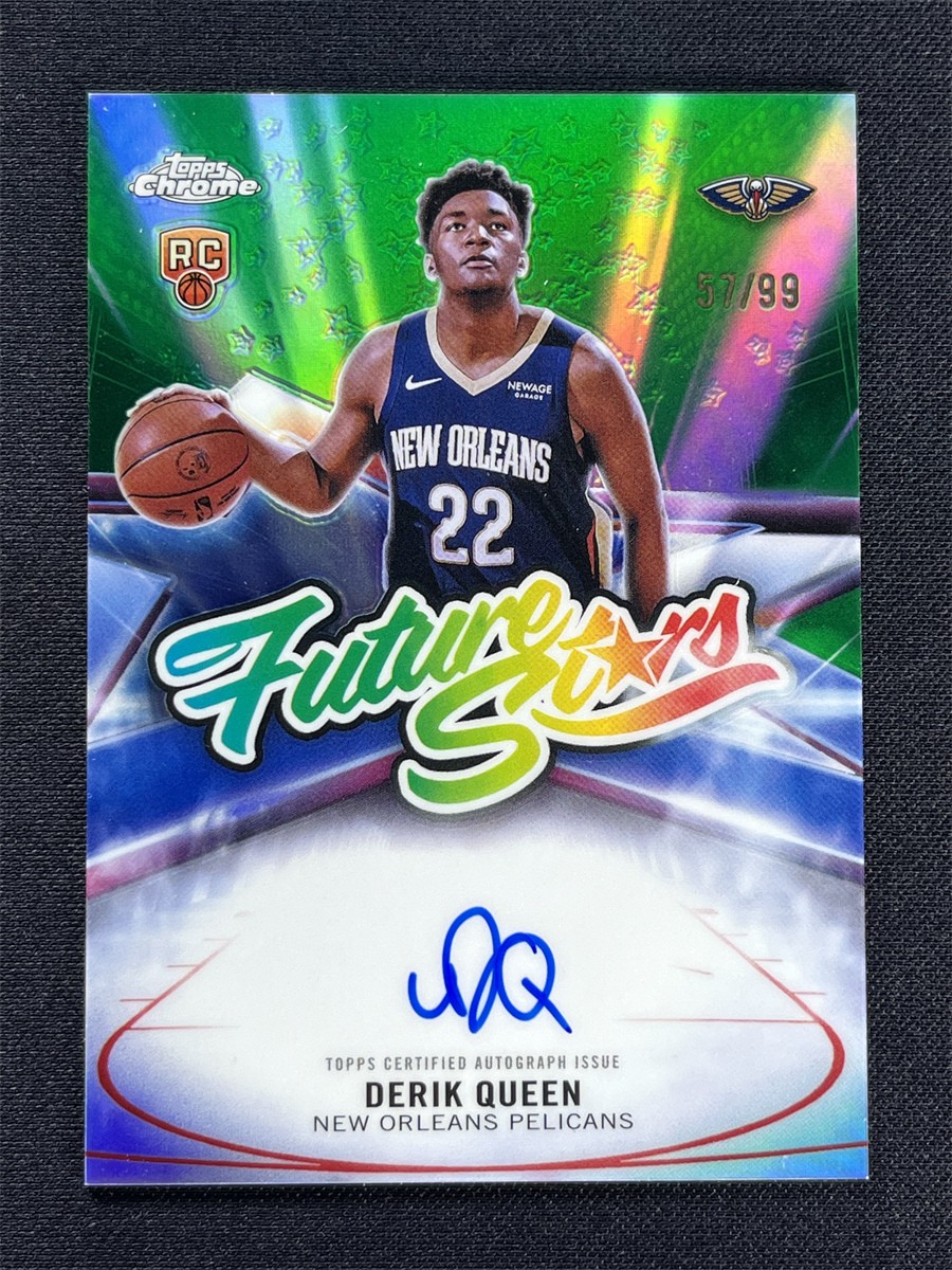 2025-26 Topps Chrome Derik Queen #FS-DQ Green Future Stars Auto RC Rookie /99