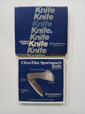 Vintage NIB Smith & Wesson Ultra Thin 6064 Drop Point Sportsman's Knife lockback