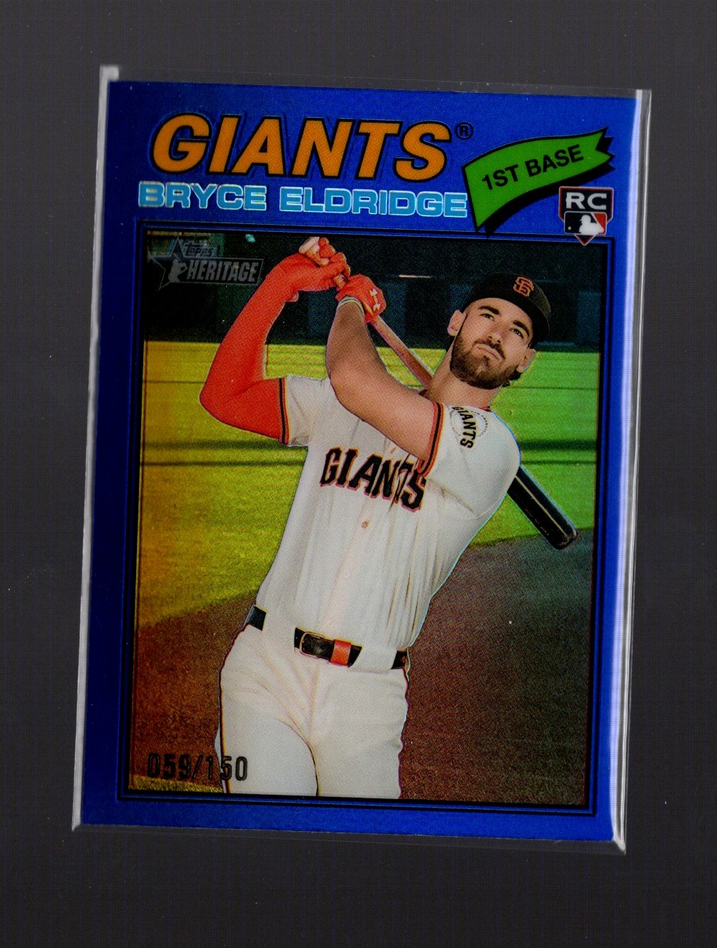 2026 Topps Heritage Chrome Blue Refractors #310 Bryce Eldridge /150 RC 6860