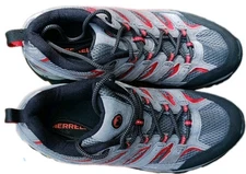 Merrell Moab 2 Ventilator Hiking Shoes Gray Red J06023 Low Top Men’s Size 8