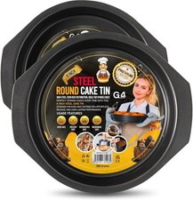 2 Pack 8 Inch Cake Tin 20cm Non Stick Round Baking Tins For Cheesecake