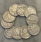 Lot of 10 Walking Liberty Half Dollar 90% Silver Random Melt=$335.00-1/14/26