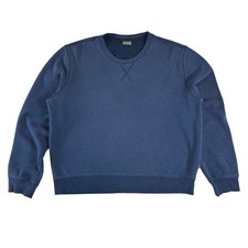 Eddie Bauer Mens XL Navy Blue Crewneck Sweatshirt Fleece Pullover RN157622