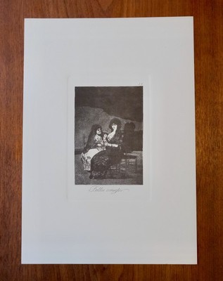 Goya Los Caprichos Plate 15: Pretty teachings (Bellos Consejos) Etching 1973