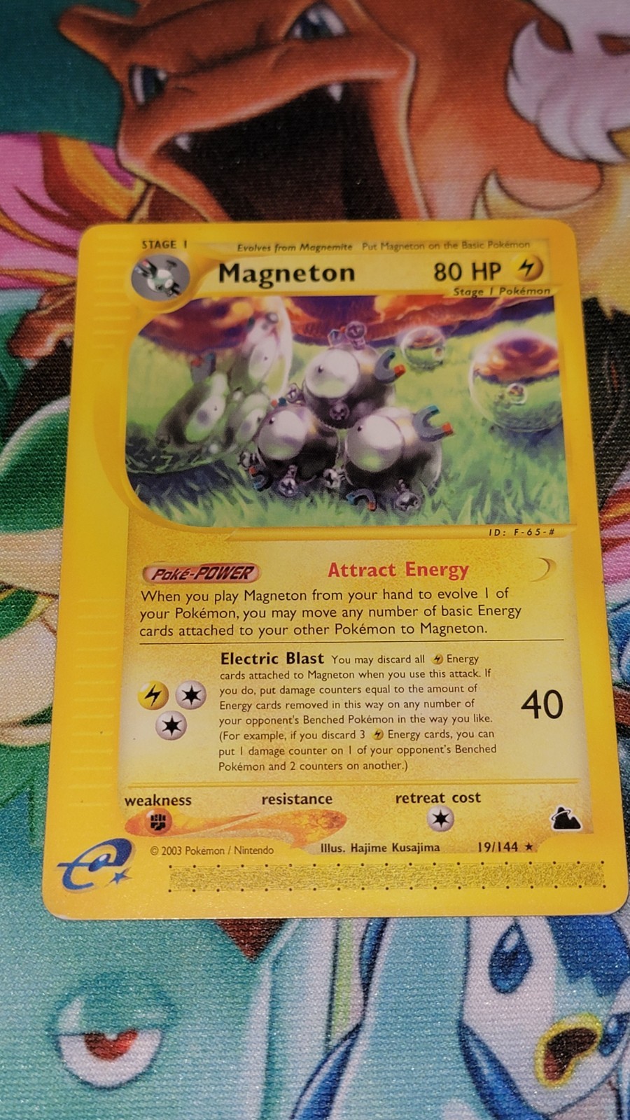Magneton 19/144 2003 WOTC Skyridge Regular Vintage Pokemon Card MP