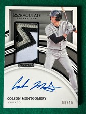 2022 Immaculate Collection COLSON MONTGOMERY Prospect Patch Auto /10 White Sox