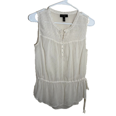 #ad #ad Jessica Simpson Tank Top Women#x27;s Small Popover Lightweight Sheer Metallic $6.30