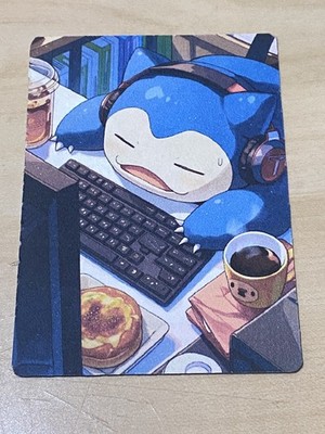 Anime ART STYLE Snorlax Fan Full Art Pokemon Custom Card/perfect bookmark 