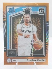 Stephon Castle 2024-25 Optic Rated Rookie Orange Hyper #ed 119/299 Spurs RC ROY