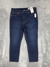 Gap Jeans Womens 33/16r Dark Blue Vintage Slim High Rise Stretch Pants Preppy