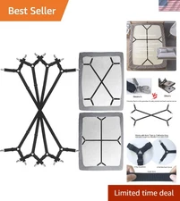 Stylish 4-Pack Crisscross Bed Sheet Straps - Adjustable & Damage-Proof Holders