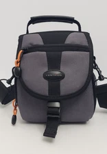 Centrios Small Medium Digital Camera Bag Multi Pocket Strap Gray Black Padded