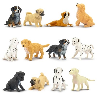 Toymany 12-pcs Dog Animal Figurine, Realistic, Collectible Hand-painted  Toy Set