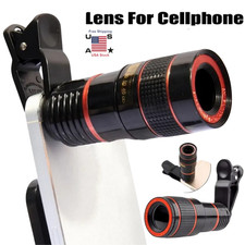 HD Clip-On Cell Phone 8X Zoom Telephoto Lens Universal Portable Camera Lens US