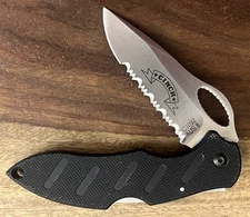 Boker Cinch Fastback Folding Knife AUS-8 Combo Edge SUPER Nice! Solid! ~TASKCo