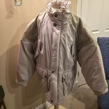 MEMBERS ONLY Down Puffer Coat/Jacket with Removable Hood men's L Tan