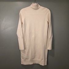 Express Long Sleeve Turtleneck Sweater Dress, Women's Size M, Ivory Cream