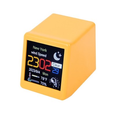 Mini Desktop Clock WIFI Weather Clock 1.5Inch Screen Temperature & Humidity