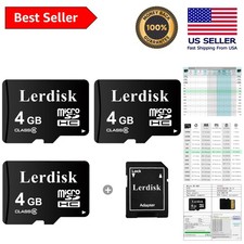 High-Quality 4GB Micro SD Card Pack of 3 - Magnetic and Vibration Resistant