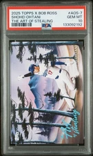 2025 TOPPS X BOB ROSS THE JOY OF BB THE ART OF STEALING SHOHEI OHTANI PSA 10