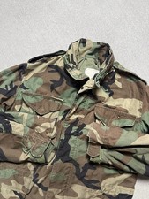 Alpha Industries Military Jacket Mens S Cold Weather Field Woodland Camo Coat