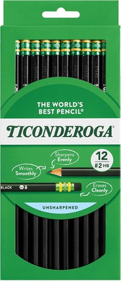 #ad #ad Ticonderoga Black No 2 Pencils Pack of 12 Premium Smooth Graphite Eraser FAST US $4.99