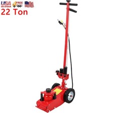 22 Ton Air Hydraulic Floor Jack Low Profile Truck Lift Jacks Service Repair Red