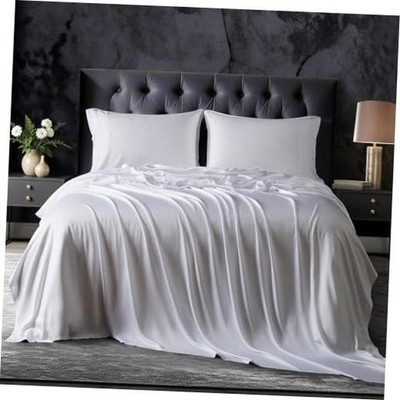 18-24 Inch Extra Deep Pocket Size Sheets Set, 100% Viscose Derived Twin Ivory